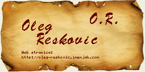 Oleg Resković vizit kartica